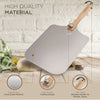 Large Pizza Peel Set 16"x13"— Ultra-Thin 16” Pizza Peel Set with Folding Handle & 14" Stainless Steel Cutter